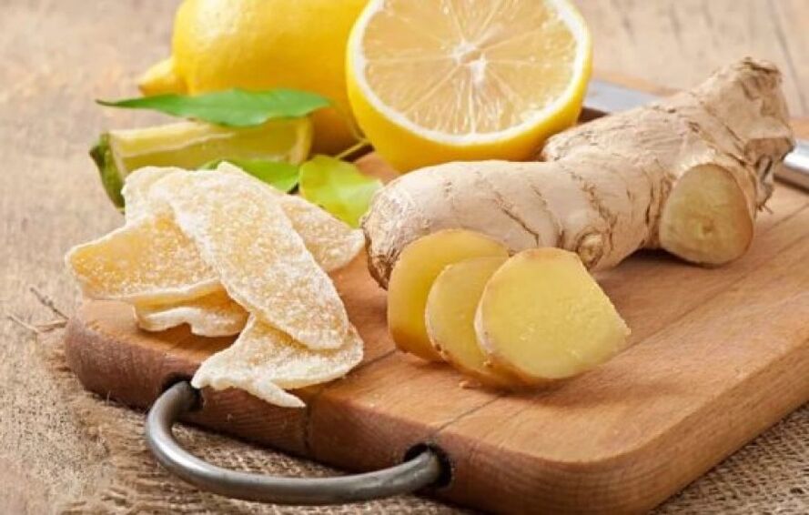 Ginger with lemon
